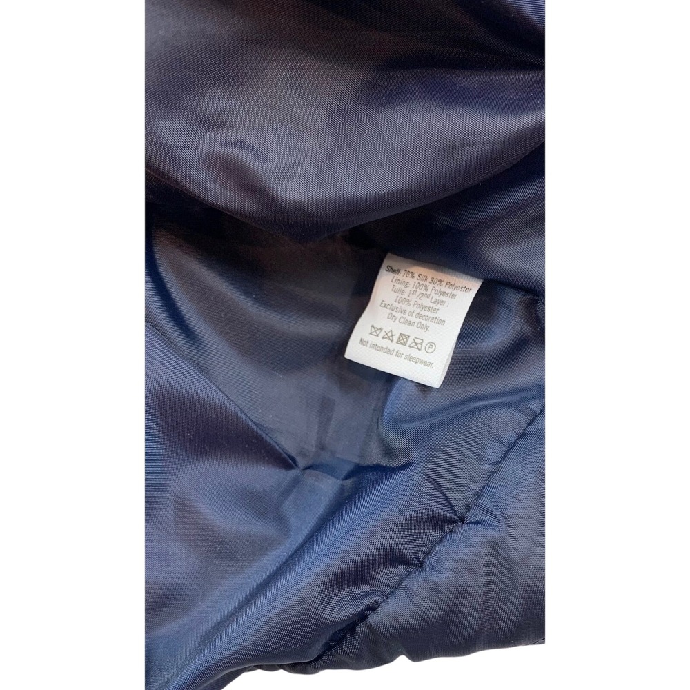 Janie and Jack Girls Green Navy Blue Plaid Silk Blend Tulle Party Dress 3-6M - Picture 5 of 6